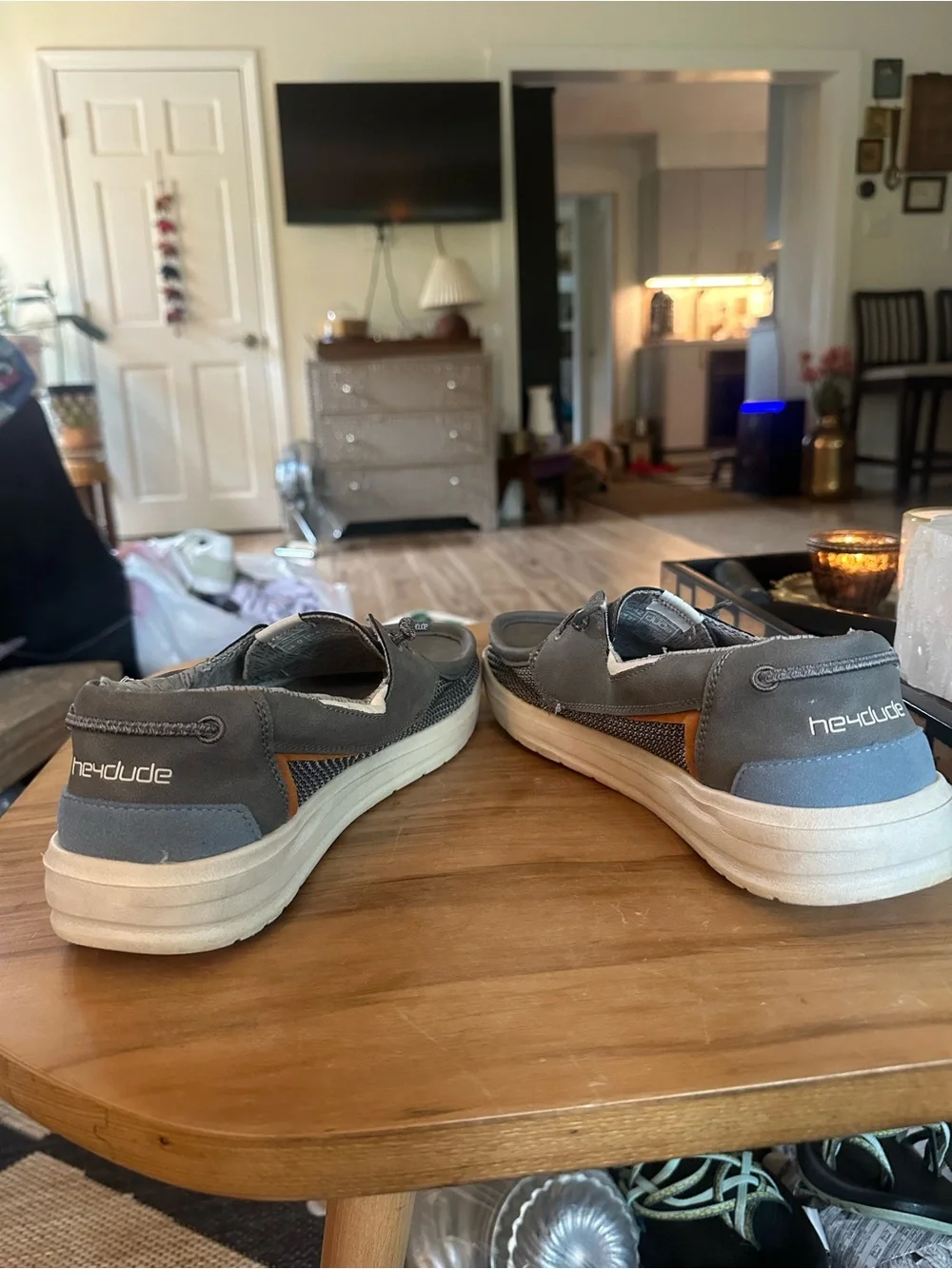 Hey Dude welsh grip steel grey shoes. Size 9. Like new